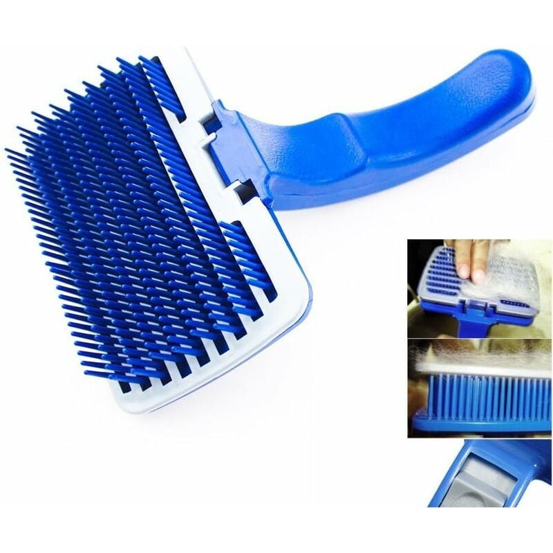 

Abcrital - Mascota Perro Gato Aseo Autolimpiante Cepillo más pulido Peine Herramienta para la pérdida de cabello Piel de Pet Brushes