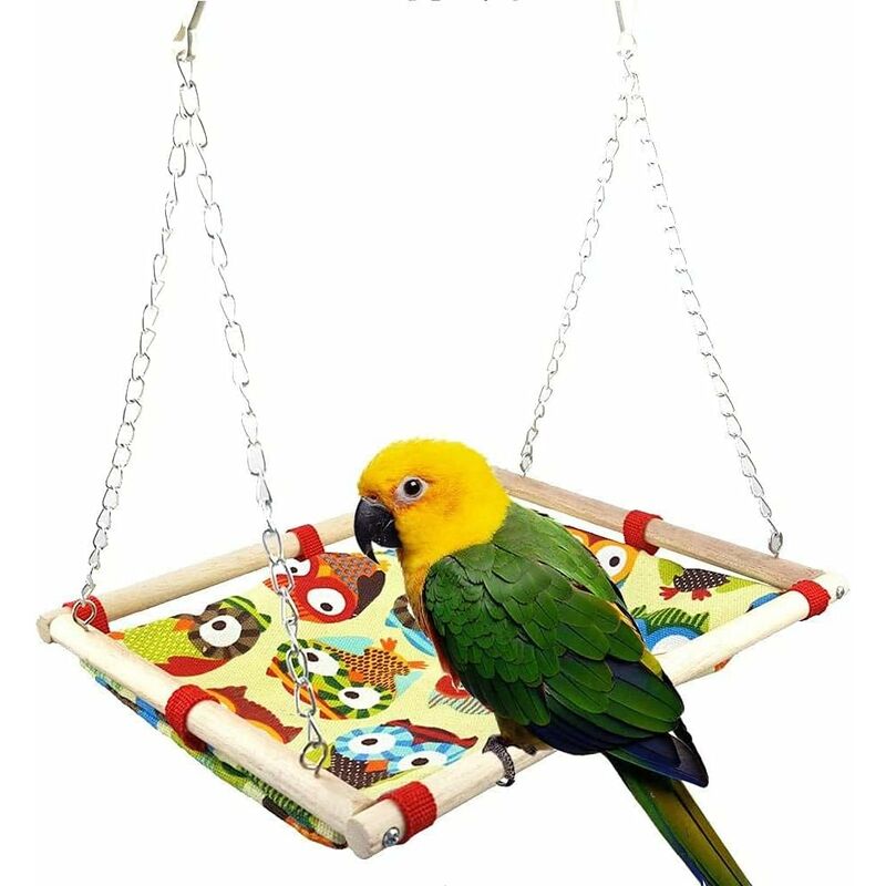 

Mascota pájaro hamaca de lona, ​​hamaca colgante de pájaro, columpio pequeña cama colgante pájaro loro diamante gris africano loro loro jaula juguete