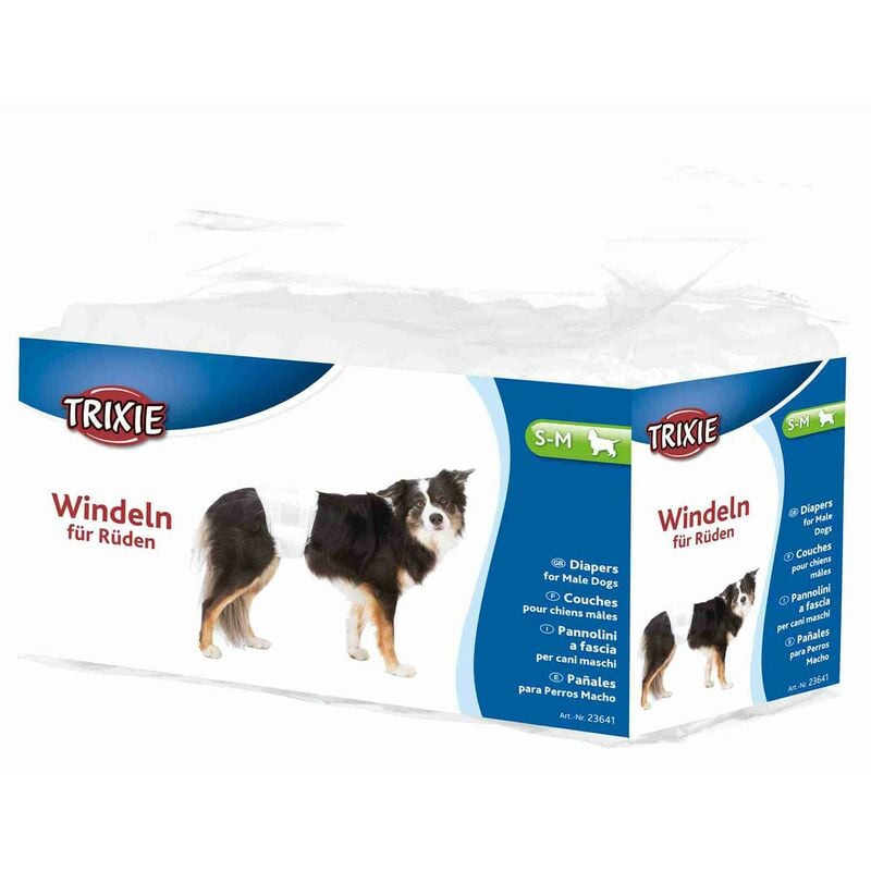 

12 Pañales para Perro Macho, S-M, 30-46 cm - Trixie