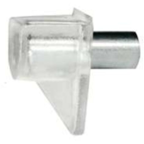 MASIDEF - 16 REGGIPIANI A PERNO - PERNOIN METALLO Ø 5 mm - PLASTICA BIANCA