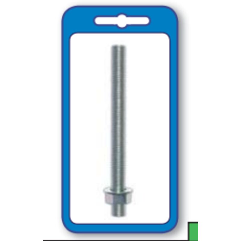 Masidef - 2 barre filettate +dado +rondella - M10X110 mm