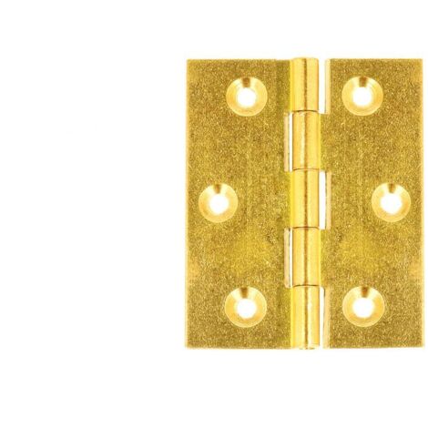 MASIDEF - 2 CERNIERE FRESATE PIANE 40X30MM.OTTONE