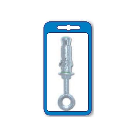 MASIDEF - 2 TASSELLI IN ACCIAIO CON OCCHIOLO FORGIATO 12X42mm