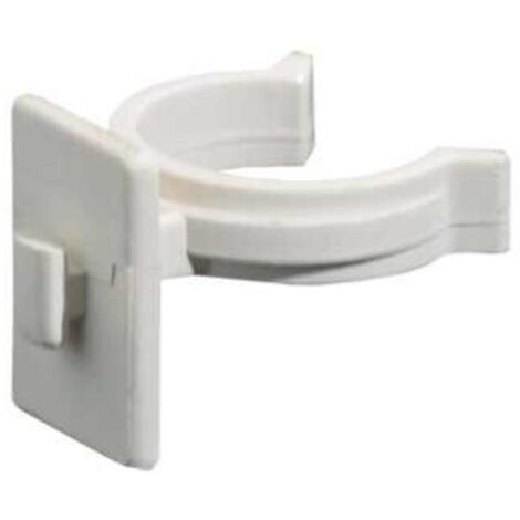 MASIDEF - 4 PEZZI - CLIPS IN PLASTICA PER FISSAGGIO ZOCCOLATURE - Ø26MM x 32MM - COLORE NERO/BIANCO