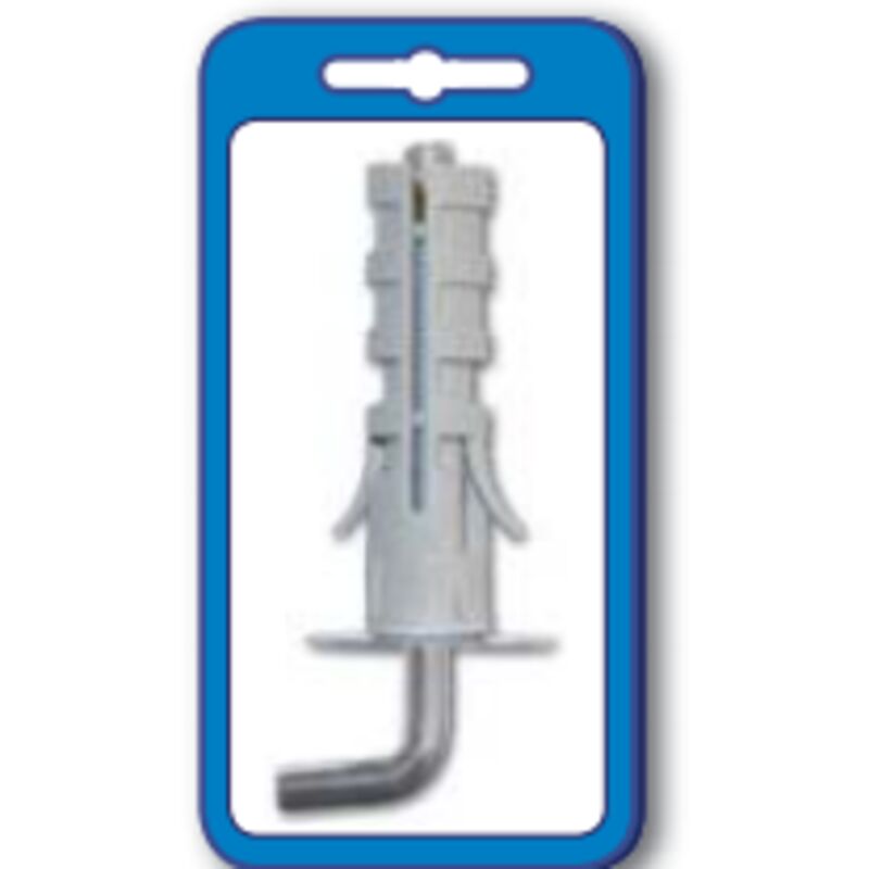 Masidef - 4 tasselli nylon gancio lungo-diam. 12X55 mm