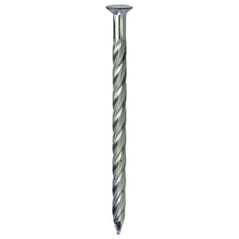 MASIDEF - 50 PEZZI - CHIODI A VITE CON TESTA PIANA SVASATA 3,1x30MM - ZINCATI