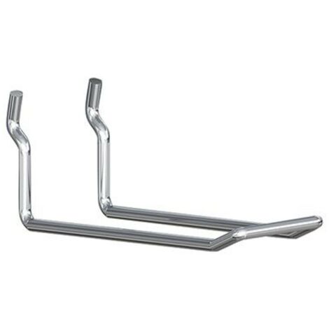 MASIDEF - 8 GANCI DOPPI IN METALLO PER PANNELLI FORATI P.25-CM.14