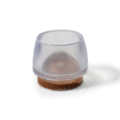 MASIDEF - 8 PEZZI - PUNTALI IN PVC CON FELTRO TRASPARENTI Ø18MM