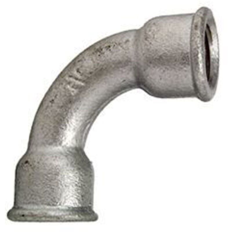 Masidef-conmetall-curva zincata a 90° femmina-femmina 3/8