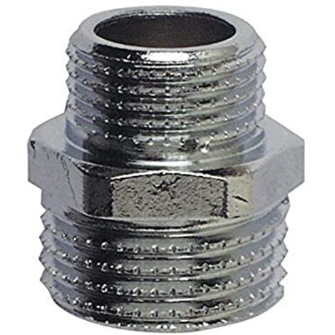 MASIDEF - CORNAT - RACCORDO DOPPIO RIDUZIONE MASCHIO 1/2X3/8 IN OTTONE CROMATO