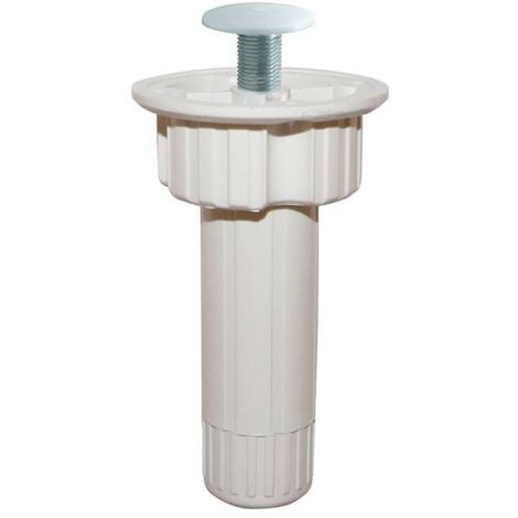 MASIDEF - KIT 4 PIEDINI IN PLASTICA BIANCA ATTACCO INTEGRATO SERIE CUCINA REG H100