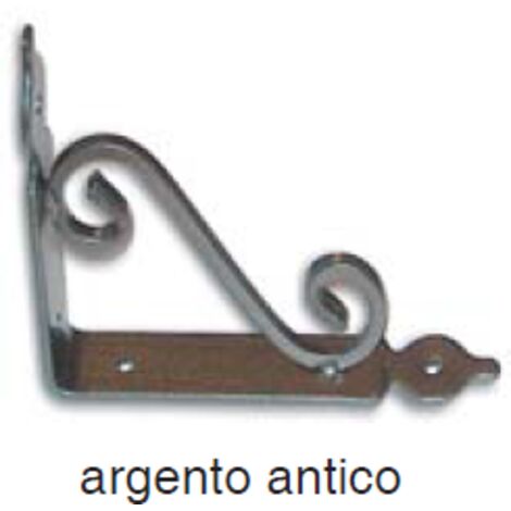 MASIDEF MENSOLA RUSTICA ELEGANTE ARGENTOANTICO 23X18CM