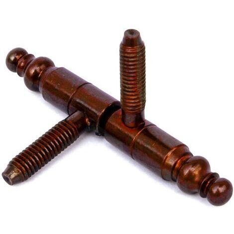 MASIDEF-MOBILIA-2 CERNIERE TORNITE CON TESTINA ANUBA D. 14mm BRONZATA