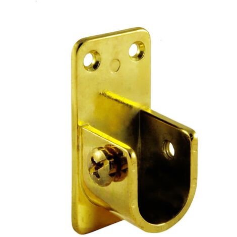 MASIDEF-MOBILIA-2 SUPPORTI LATERALI PERTUBO OVALE OTTONATI 30x15MM