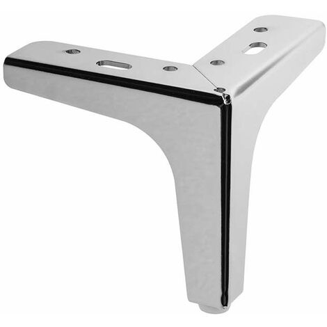 Masidef Piede Fisso per Mobili - Acciaio Cromato - 100mm