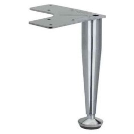 MASIDEF - PIEDINO CONICO IN METALLO CONFLANGIA TRIANGOLARE H150 CROMO