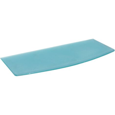 MASIDEF - RIPIANO PER MENSOLE IN VETRO SATINATO TEMPERATO 60X20/24X8MM - LEGGERMENTE RICURVO