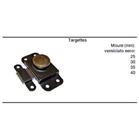 MASIDEF - TARGETTES in Acciaio Verniciato Nero 40mm
