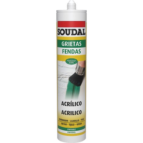 Masilla Acrílica Blanca ACRYRUB 310ml SWS SOUDAL