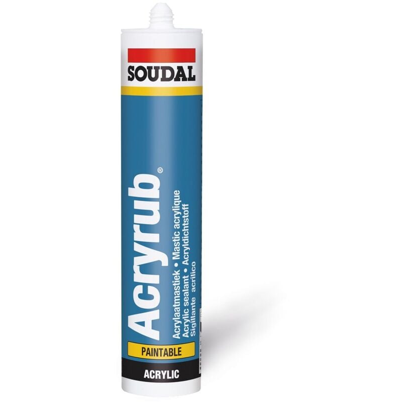 

Masilla Cartucho Soudal acryrub Blanca
