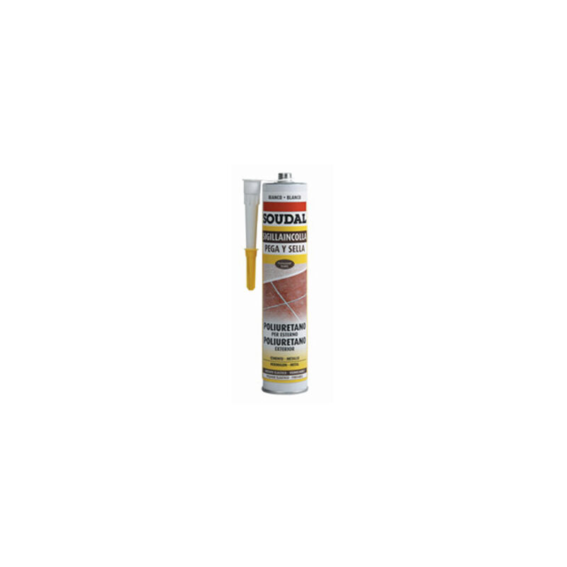 

Masilla de poliuretano pega y sella SOUDAL 300ml. Negro.
