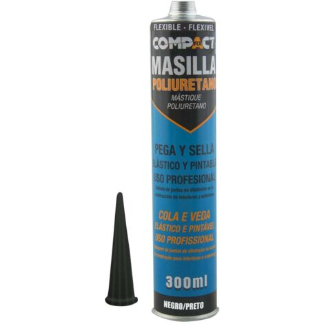 MASILLA POLIURETANO COMPACT NEGRA 300ML