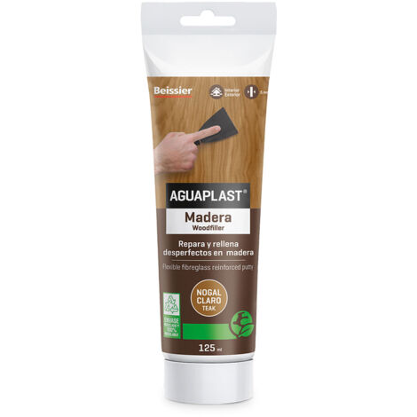 Masilla reparadora para madera de color Nogal claro (125ml)  AGUAPLAST 24906