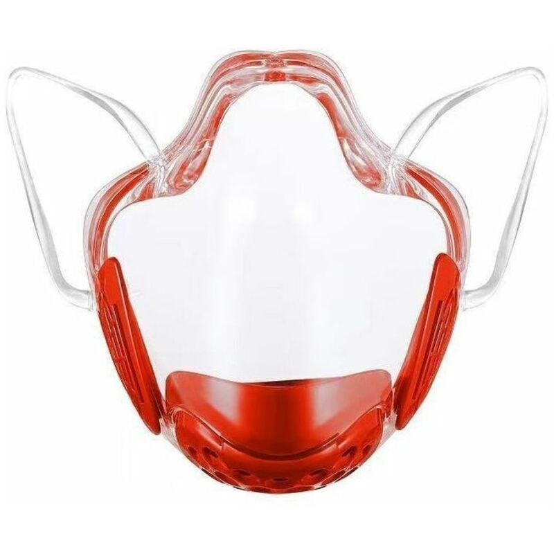Image of Masken, Schutzmasken, Transparente Maske, Staubmaske, Sichtbare transparente Gesichtsmaske - Rot