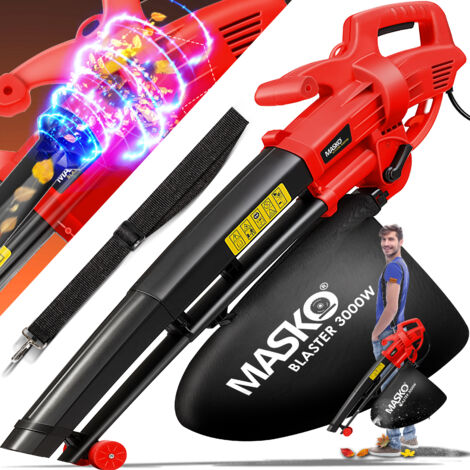 MASKO® Aspirateur de feuilles électrique 3 en 1 Souffleur de feuilles électrique 3 000 W 45 L Broyeur de feuilles