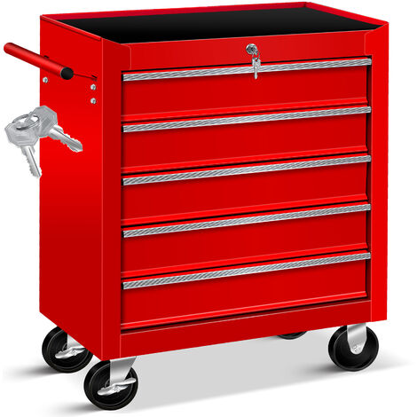 Masko® chariot de chariot d'atelier outil panier boîte à outils 5 et 7 sujets Toolbox