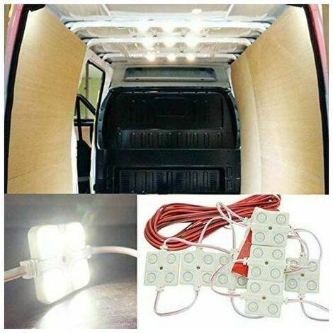 Maso Ultra Bright 40 LED Kit de luz interior para automóvil, camión, RV, caravana, luz de techo (DC 12V, blanco （40LED)
