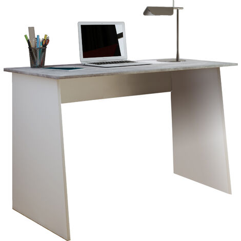 beton Schreibtisch weiß