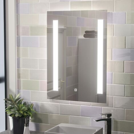 main image of "Mason Large Illuminated LED Bathroom Mirror with Anti Fog and Touch Switch"