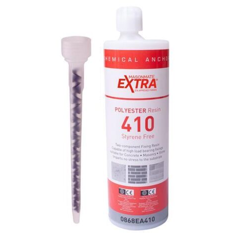 MasonMate 0868EA410 Chemical Anchor Resin Styrene Free 410ml MAMRESIN410