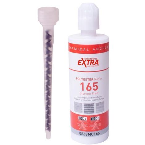 MasonMate 0868MC165 Chemical Anchor Resin Styrene Free 165ml MAMRESIN165