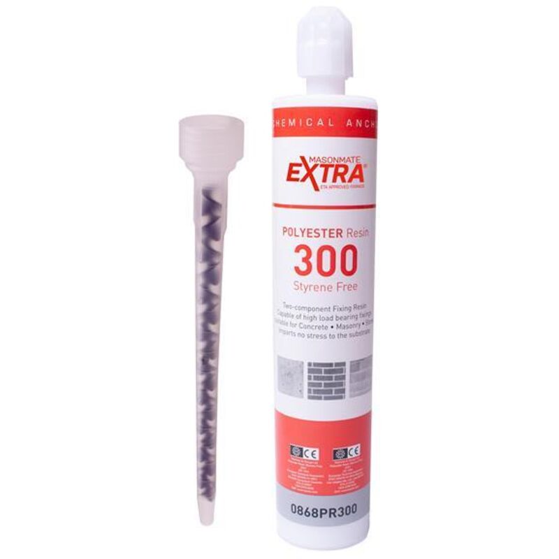 MasonMate 0868PR300 Chemical Anchor Resin Styrene Free 300ml MAMRESIN300