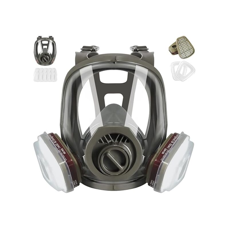 Masque à gaz intégral avec filtre, masques anti-poussière réutilisables pour la protection respiratoire, masque de protection contre la poussière, le