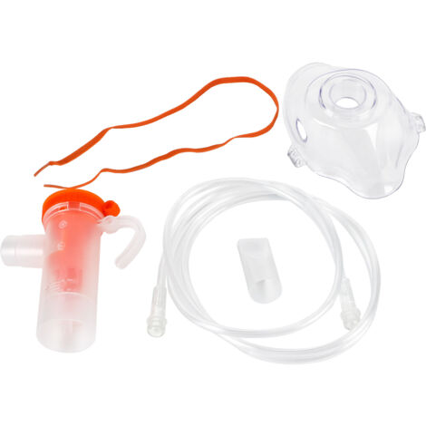 Masque à Oxygène Adulte avec Embout Buccal pour Nébuliseur - Compresseur Médical Jetable Famille