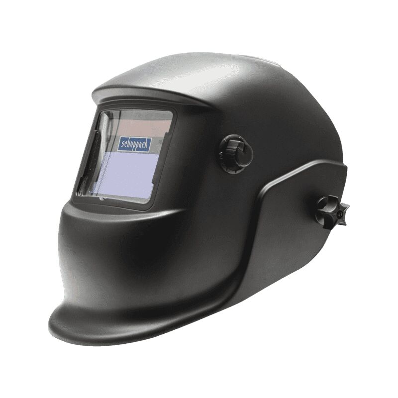 Scheppach - Casque de soudage automatique AWH380 - Obscurcissement automatique & réglable - Capteur & Cellule solaire avec batterie - Champ de vision