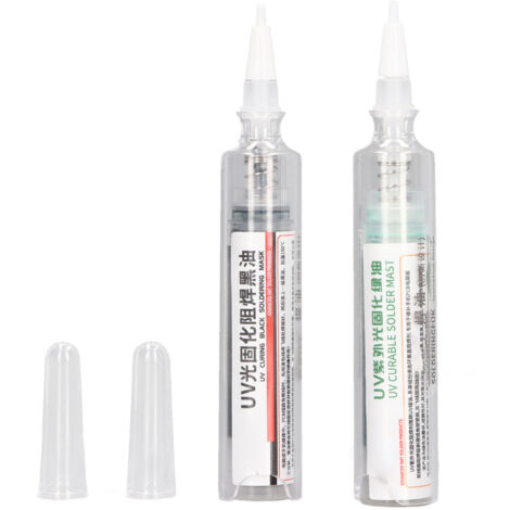 Masque à souder UV noir, encre de réparation électronique durcissable aux UV, capacité 10CC