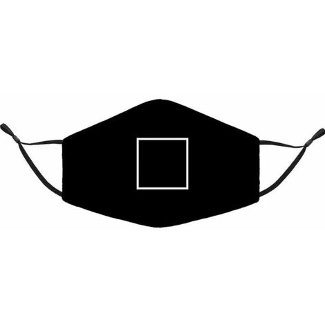 Masque anti-poussière chaud motif figure en bois noir 5pcs (carré taille unique)