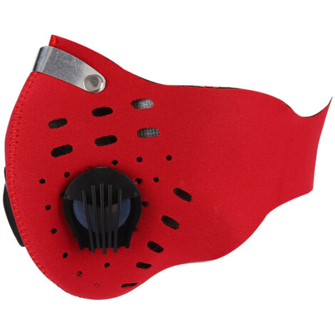 Masque anti-poussière cyclisme extérieur élastique respirant avec charbon actif (Rouge)