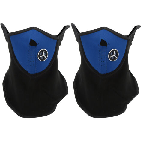 Masque anti-poussière et antivent pour cyclisme, moto et ski - Bleu