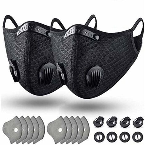 Masque Anti-poussière Lavable Réutilisable avec 10 Filtres pour La Course à Pied, Le Cyclisme, Les Activités de Plein Air