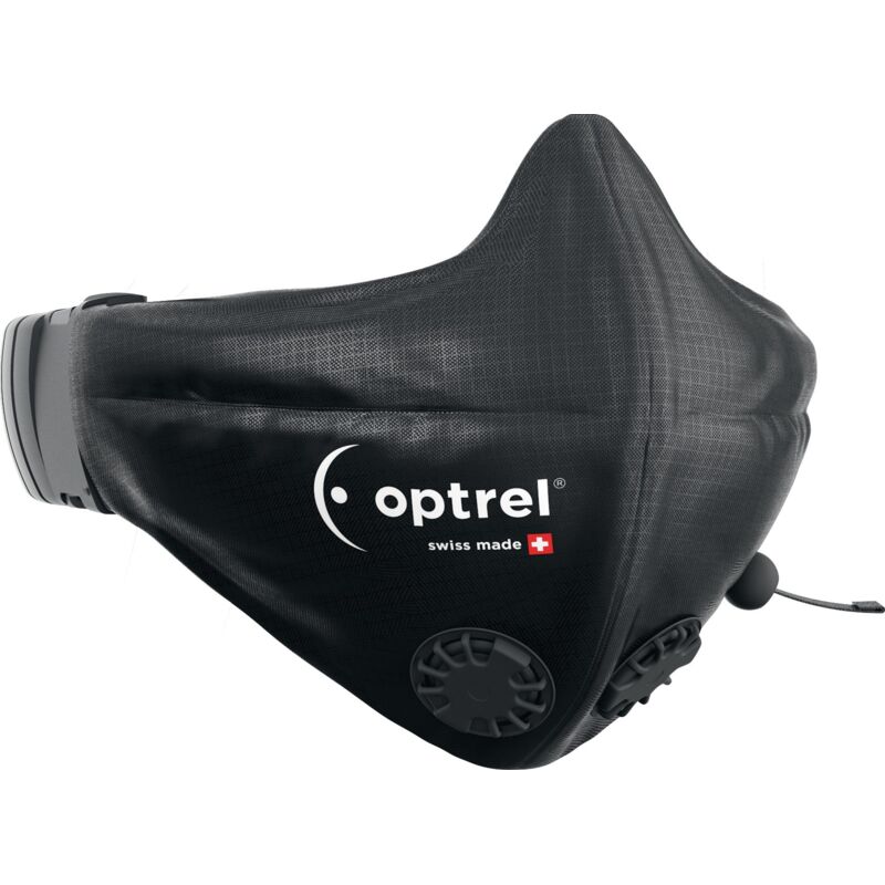 Optrel - Masque bouche et nez noir POM.Polyester.PU valve 2 pc.