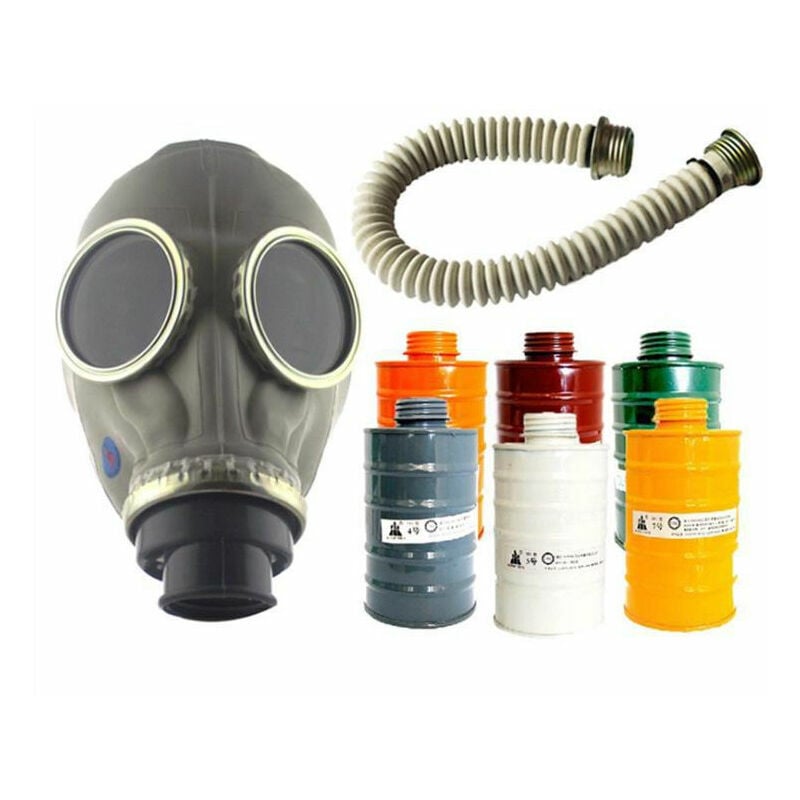 Masque complet à gaz multi-usages avec filtre de niveau 3, respirateur, Spray de peinture, Pesticide, caoutchouc naturel, prévention chimique(Masque