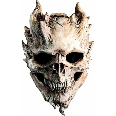 Masque complet de crâne en latex effrayant adulte pour cosplay et déguisements pour halloween et carnaval