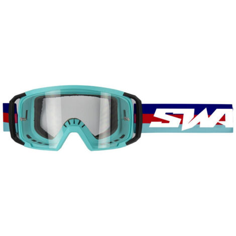 Masque Cross SWAPS SCRUB V2 - BLEU ROUGE TURQUOISE ECRAN TRANSPARENT