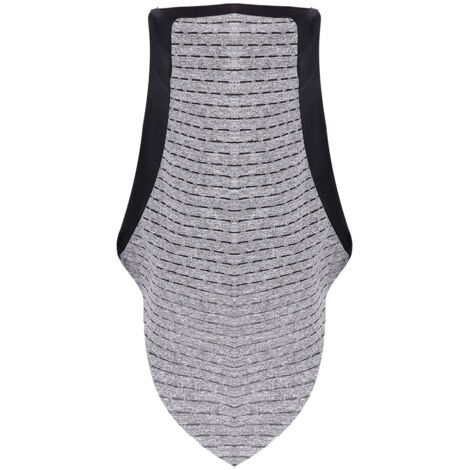 Masque cycliste en soie glacée pour hommes - Foulard triangle anti-UV pour moto, gris