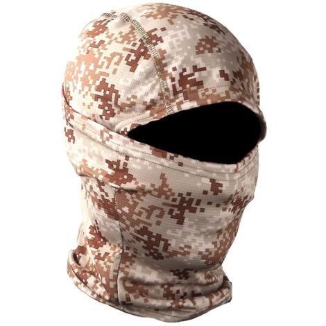 Masque de camouflage, cagoule, couvre-chef pour cyclisme et moto, casque d'entraînement extérieur - Désert numérique